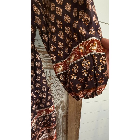 Women's Old Navy Long-Sleeve Cinch Waist Tiered Poet Midi Dress - Brown - 3X - Picture 5 of 5